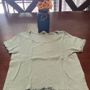 Christopher & Banks Light Green Short Sleeve Tee